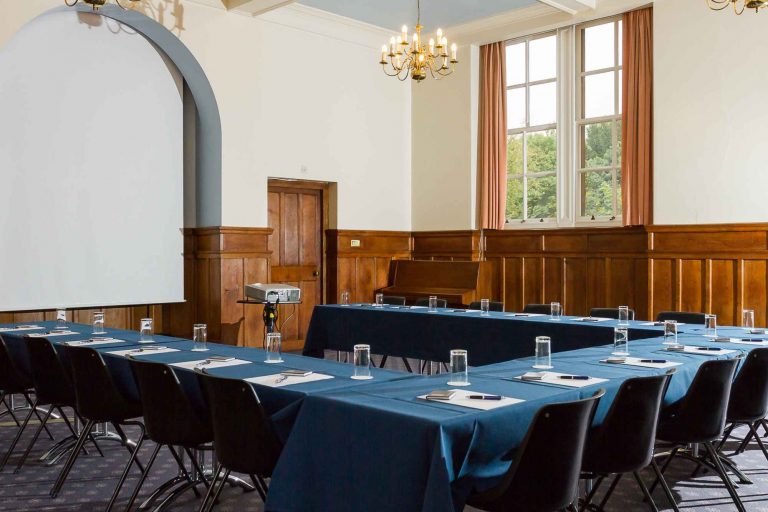 Christs College Lloyd Room Conference set up