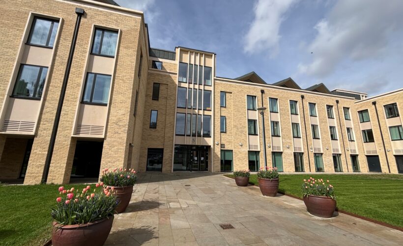Entrance to Yusuf Hamied Court, Cambridge
