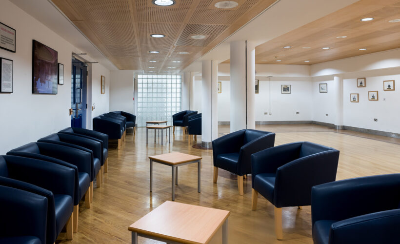 The Function Room at Christ's College, Cambridge which includes a Bar and Seating Area. An ideal event space in Cambridge for an evening Function