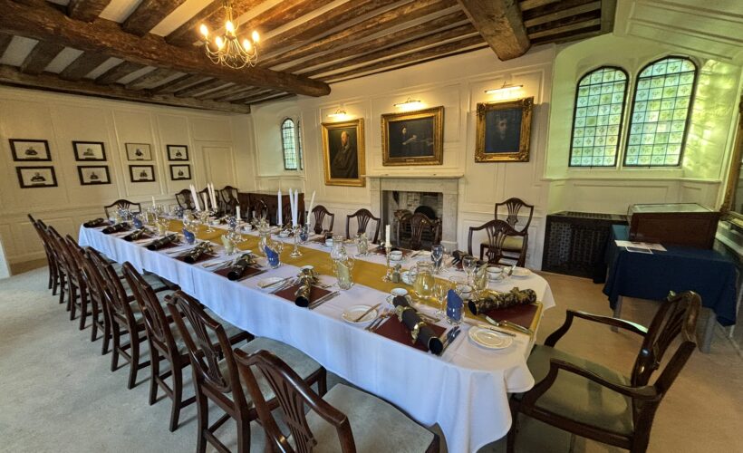 Christmas at Christ's College - The Portrait Room including the fireplace.